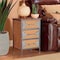 Baxton Studio Laurel Rustic Antique Grey Metal and Whitewashed Oak Brown Finished Wood 3-Drawer Nightstand 182-11736-Zoro - alternate 4